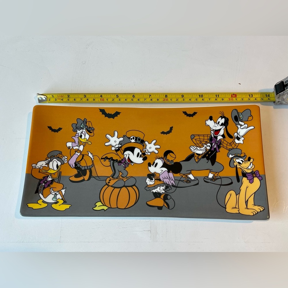 Disney Mickey & friends Halloween Costume Pumpkin serving tray platter Plate - Picture 2 of 3